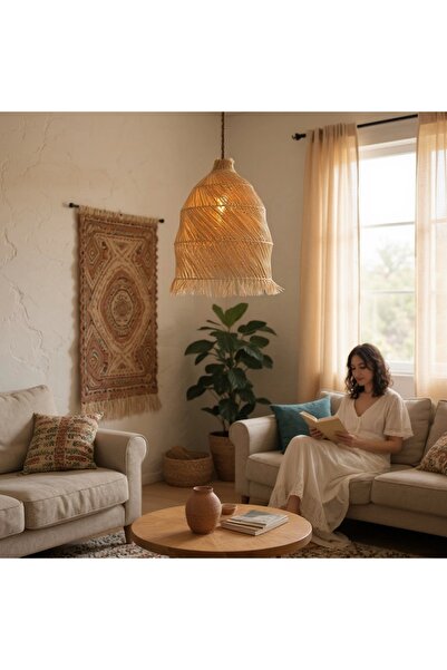 SALAŞHANE ATOLYE Rafya Spiral Avize