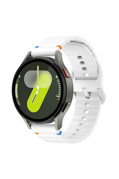 redmud teknoloji Compatible with Xiaomi Mi Watch-Mi Watch Color (22 mm)Silicone Watch Band with Wavy Stitching Detail