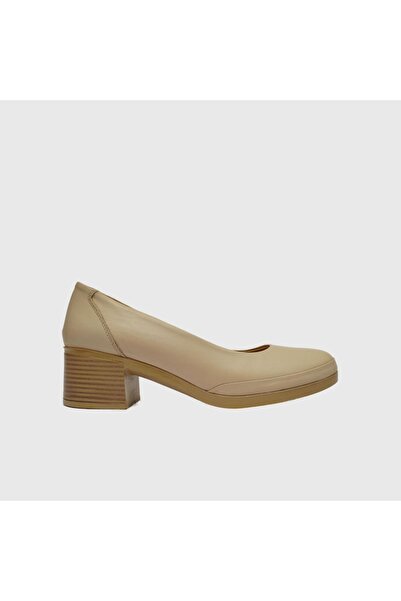 TOGO Bej Hakiki Deri Kadın Comfort Ayakkabı [060271]