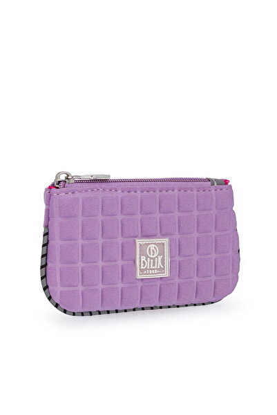 Bilik Deri Scuba Coin Purse Lilac Women's Wallet Zi̇p