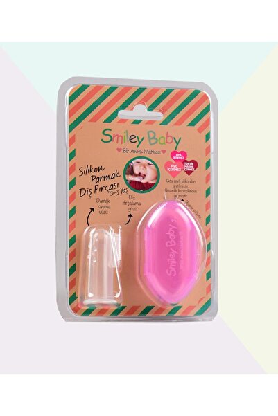 Bio Smile Smiley Baby Pembe Saklama Kaplı Parmak Fırça