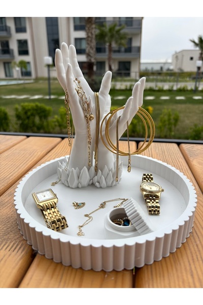 MEVV Plate + Hand Shaped Ring & Jewelry Stand