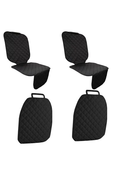 Metru Patrat Set 4 protectii auto, matlasate, universale, negre, lavabile, impermeabile, doua scoica bebe si doua