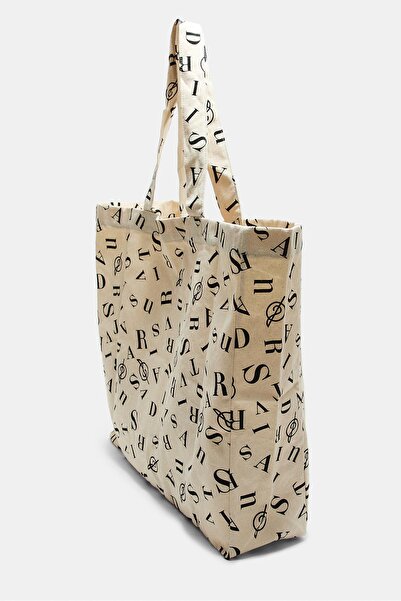 Stradivarius Harf baskılı bez çanta
