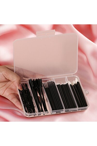 Choice3 مجموعة فرش مكياج احترافية مكونة من 80 قطعة باللون الأسود، فرشاة الحواجب والرموش والشفاه، فرشاة صغيرة لدبوس الشعر للعينين