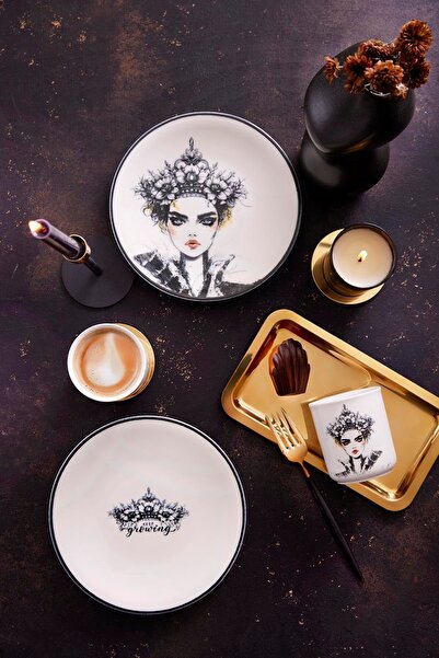 Kütahya Porselen طقم تقديم بيلا مكون من 4 قطع لشخصين 880908