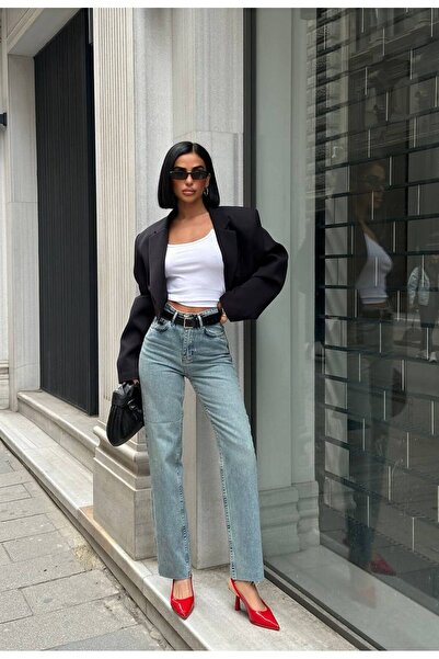 Özman Butik Paçası Kesik Flare Model Jean