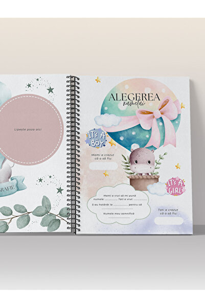 Giftycal Baby diary, diary with baby's memories from the first year of life, Dream model
