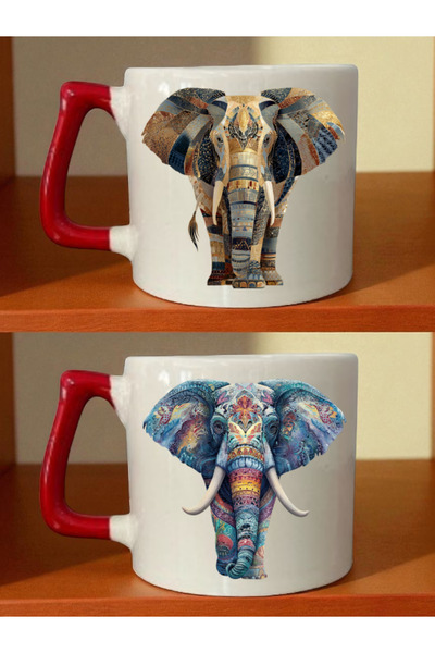 lili hediyelik طقم أكواب مطبوعة من قطعتين - هدية عيد ميلاد للمرأة، هدايا للحبيب