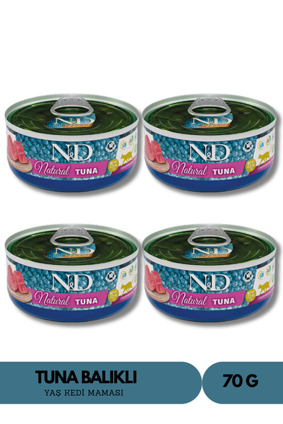 N&D Natural Tuna Yaş Kedi Maması 70 g X 4 Adet