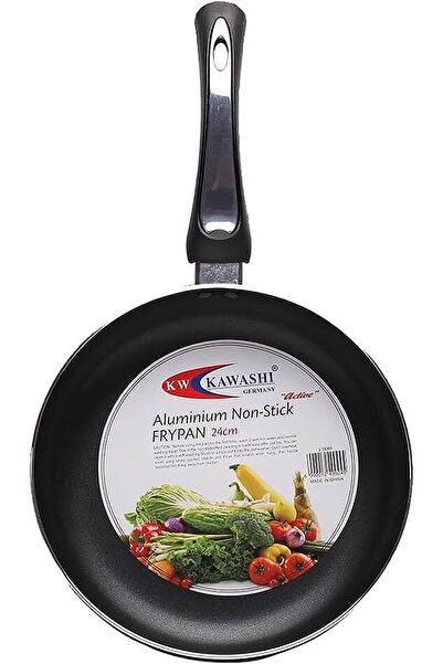 Kawashi مقلاة ألومنيوم غير لاصقة مقاس 24 سم | مقلاة طهي صغيرة ومتينة للاستخدا...