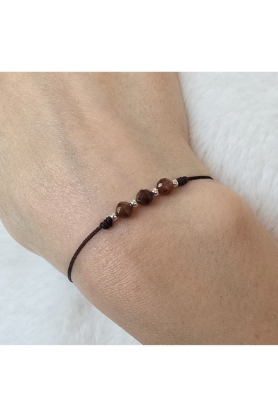 Lexy's Boutique Bratara handmade, ajustabila, din argint 925, Lexy's Boutique, pietre sempretioase granat