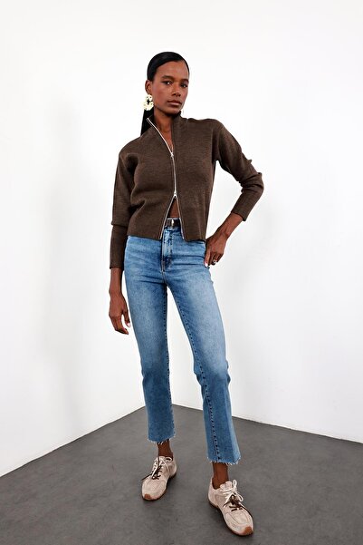 5in1Canpolat Blue High Waist Slim Fit Lycra Jeans