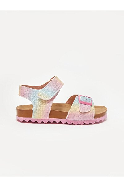 Ponchiq Color Blocked Baby Girl Sandals