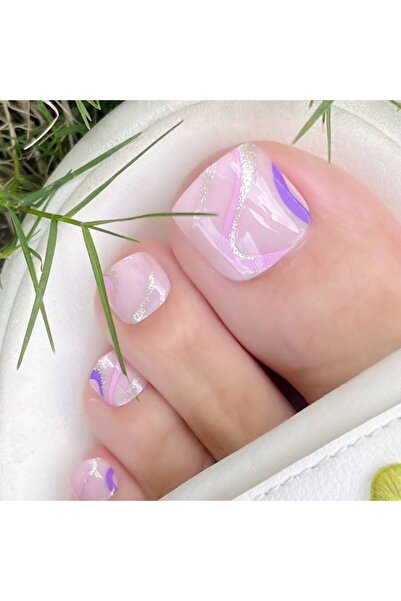 KESNUP Set de 24 de vârfuri pentru degete, model de vară, roz