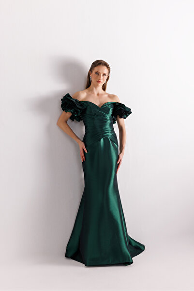 Kenzel Balon Kollu Balık Abiye Elbise