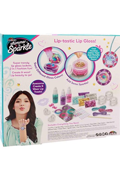 CrazArt Shimmer 'n Sparkle Glitter & Gem Lip Gloss Lockets Cosmetics Novelty