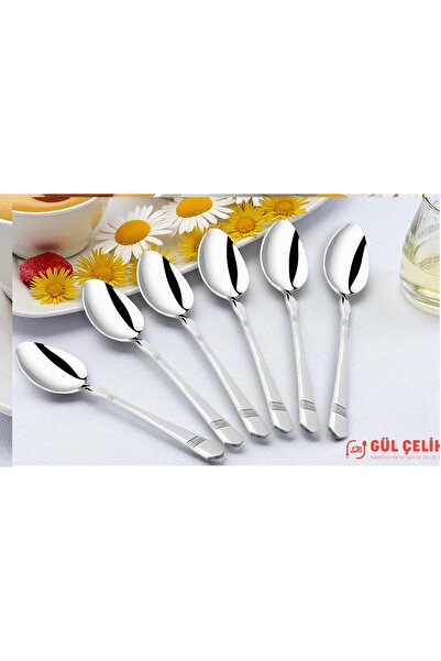 KAVEH 12-Piece Dessert Spoon Alvina Model 304 Quality 18/10 Stainless Steel