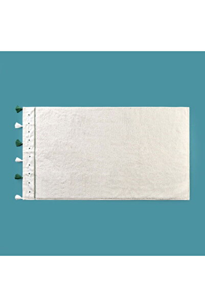 Evidea Soft Piene Face Towel - Ecru / Green - 50X90 cm
