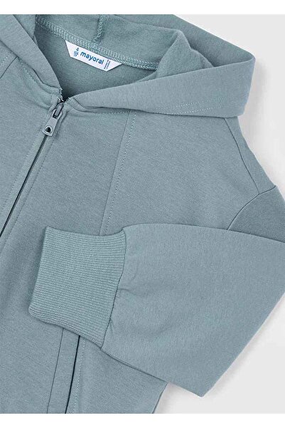 MAYORAL Kışlık Kız Çocuk Kapüşonlu Fermuarlı Sweatshirt- Yeşil