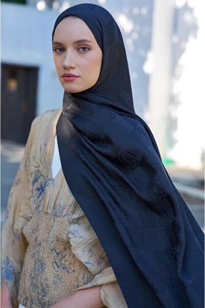 ED Scarf شال ويلنيس داما بنمط مونوجرام 01092025-أسود