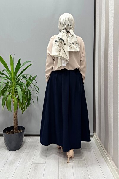 Sentez Lior Kloş Skirt Navy Blue 5466