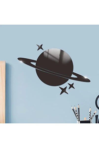 Slasa Three-dimensional Acrylic Mirror Wall Sticker with Celestial Design by - 8.98 × 15.75 Inch