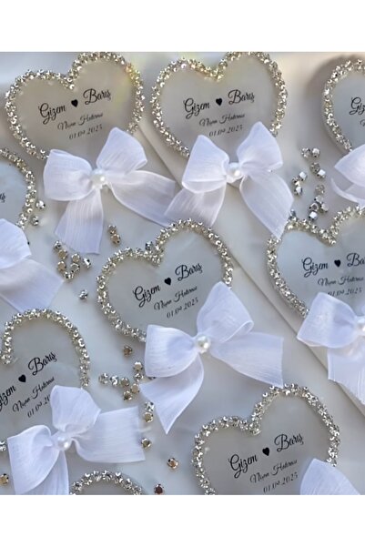 İSİM LAZER Nikah Hediyelikleri, Nişan Hediyelikleri, Söz Hediyelikleri, Magnet Taşlı(10ADET JELATİNLİ)