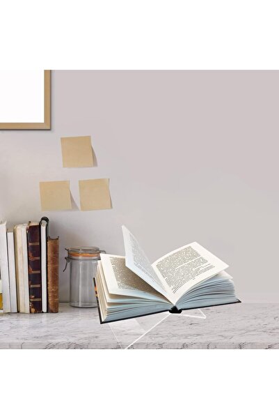 ALAYRA International Clear Acrylic X-Shaped Book Holder 21×11×11 cm – Reading & Display Stand