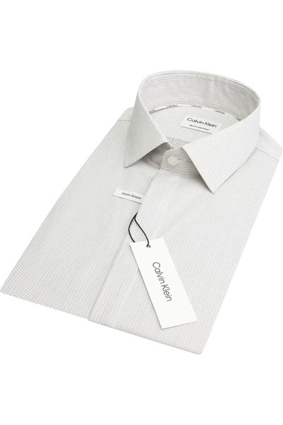 Calvin Klein STAIN SHIELD DOT SLI Erkek Beyaz Gömlek