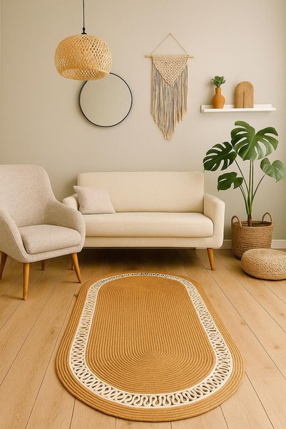 ModaCardin Jüt Kilim, Paspas, Mutfak Halısı, Banyo Paspası, Kilim, Halı, Otur...