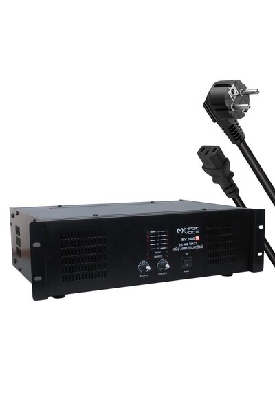 Genel Markalar Magicvoice MV-2400 2x400 Watt 4-8 Ohm -100 V 19 Rack Hat Trafo...