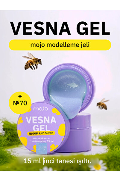 MOJO Tırnak Jeli Vesna Gel Açik Mavi 70 (15 ml) - Kalıcı ve Dayanıklı Manikür...