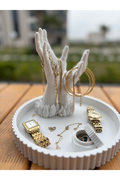 MEVV Plate + Hand Shaped Ring & Jewelry Stand