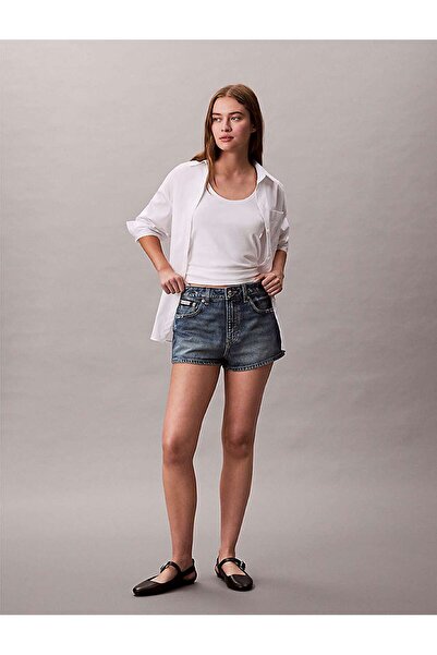 Calvin Klein HOT SHORT HUDSON BLUE Mavi Kadın Şort