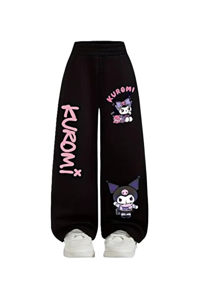 npLStore Детски панталони с принт Kuromi, свободна кройка, от спортен комплект