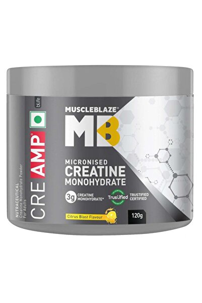 MuscleBlaze Micronised Creatine Monohydrate CreAMP Powder, Citrus Blast (30 S...