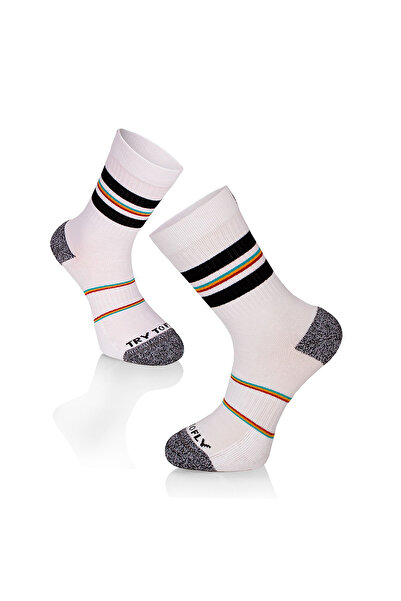 Try to Fly Sosete bumbac Active Lifestyle Socks RINGS White Black