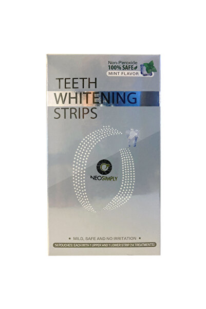 NeoSimply Set Benzi pentru albirea dintilor, Fara peroxid, NeoSimply, 14 plic...