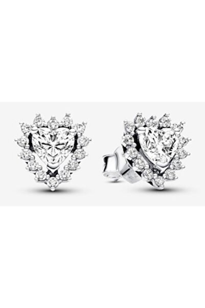 Pandora Cercei stralucitori tip Halo in forma de inima - Argint 925