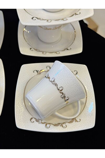 LOKMAN ZÜCCACİYE GÜRAL PORSELEN CAROLİNE 6-PERSON COFFEE FINVAN SET (65999)