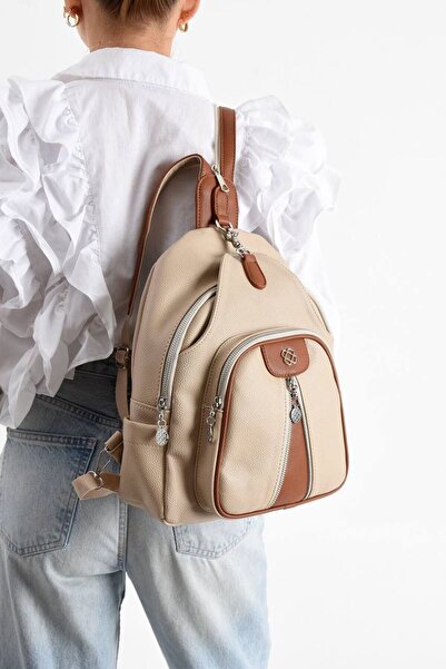 KIRASE Soft Leather Very Useful Multi-Compartment Quality Backpack Suitable for Daily Use 728