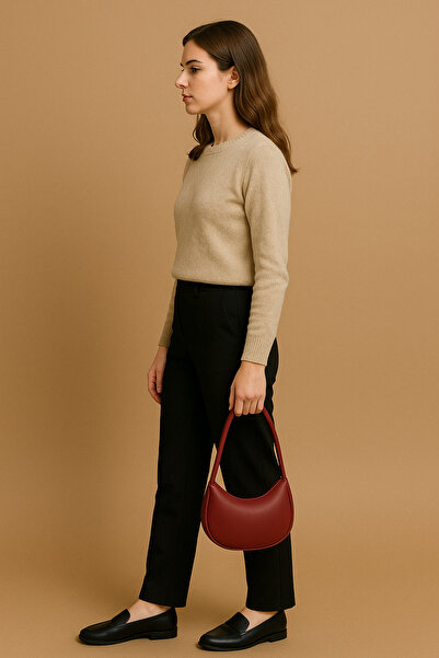 Elory Grace Nova Women's Burgundy Shoulder Bag – New Season Special Cut, Handbag, Adjustable Strap