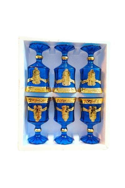 OEM Blue glass tumbler set