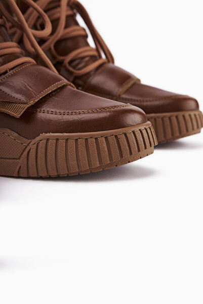 Limoya Yanisa Taba Kürklü Bağcıklı Kadın Spor Bot