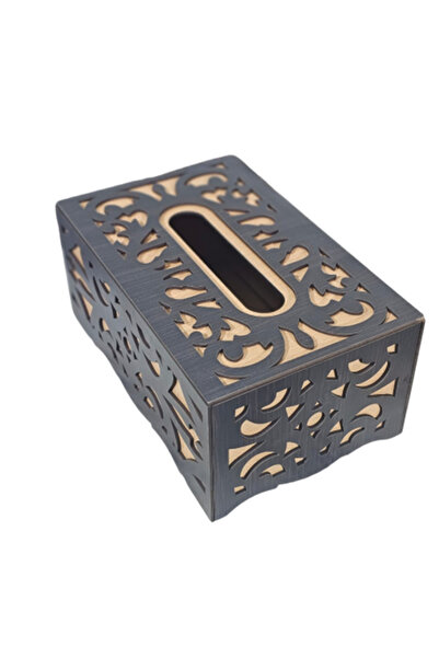 tree and flower علبة مناديل خشبية بتصميم عصرى وانيق من خشب ام دي اف