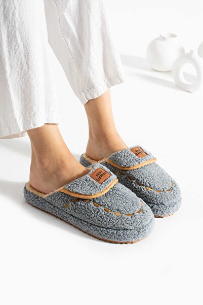 Behtah Kundura Women's Patterned Postpartum Non-Slip Lightweight Sole House Slippers Furry Slippers Dowry Bundle
