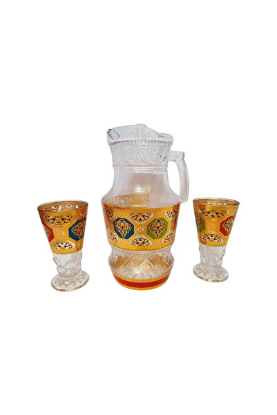OEM Carafe + 6 gold glass glasses
