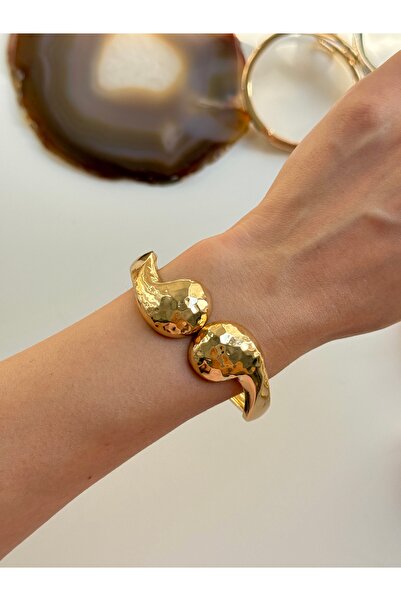 YOUES JEWELRY 316l Çelik Kalın Kelepçe Bilezik Kadın Bileklik
