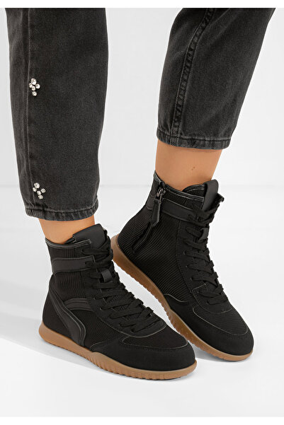 B T Shoes Tenisi inalti dama Daine negri